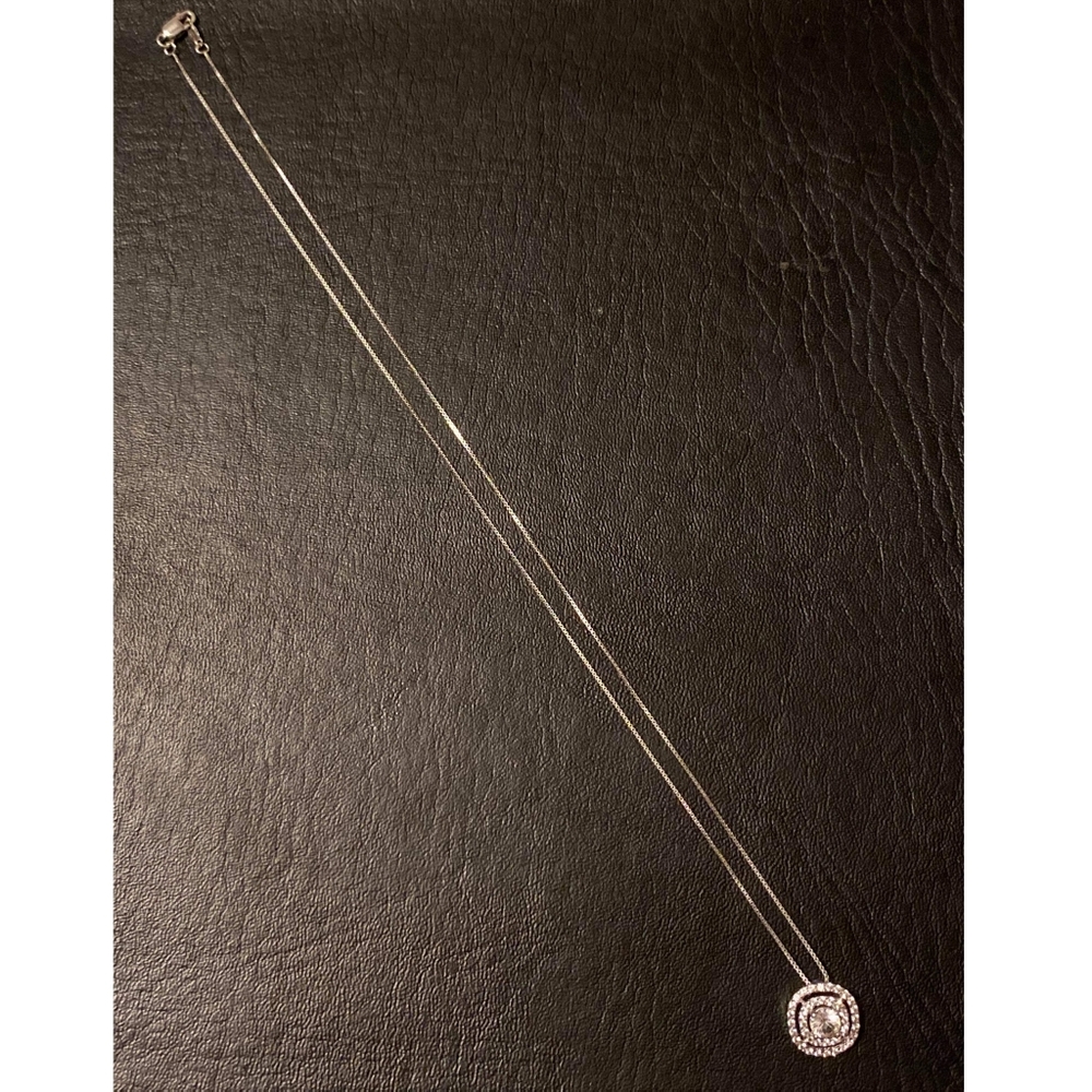NWT Sterling Silver w/ White Saphire Necklace